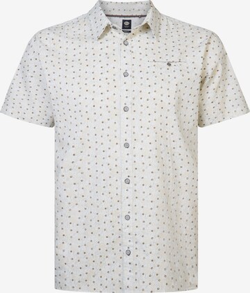 Petrol Industries Button Up Shirt in White: front