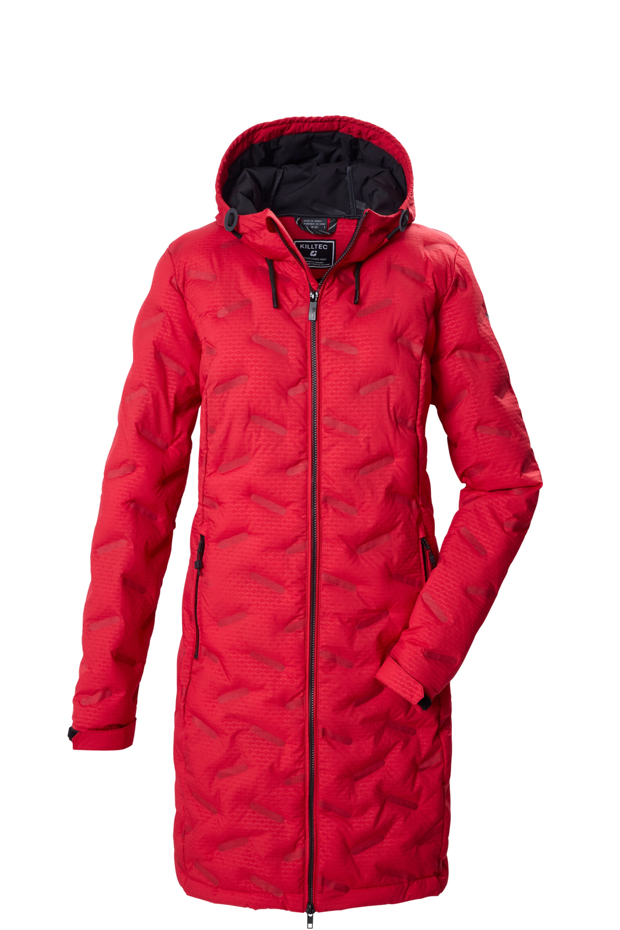 KILLTEC Winter Coat in Red: front