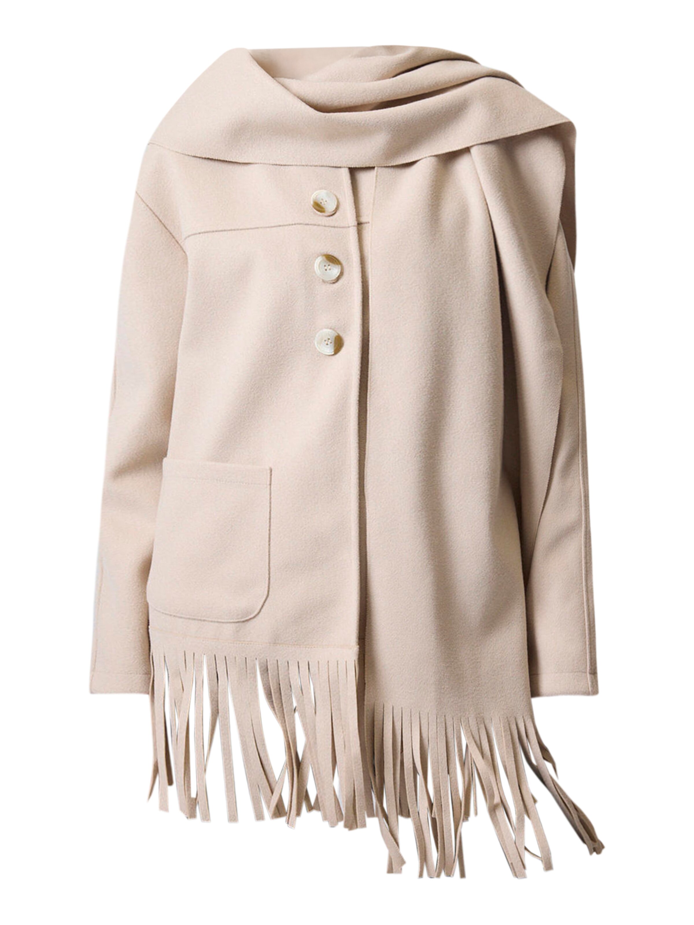 Touche Prive Tussenmantel in Beige: voorkant