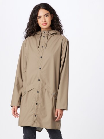 Manteau mi-saison RAINS en beige : devant