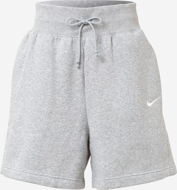 Nike Sportswear Свободный крой Штаны 'Phoenix fleece' в Серый: спереди