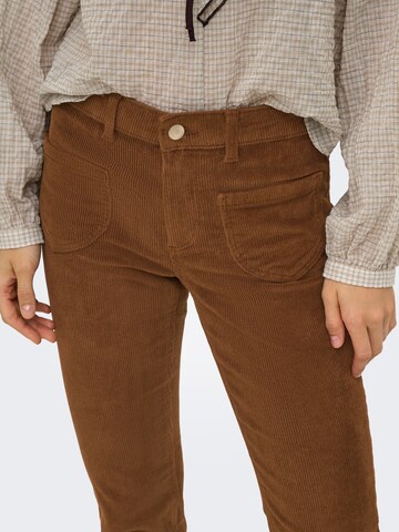 ONLY Flared Trousers 'GLOBAL' in Brown