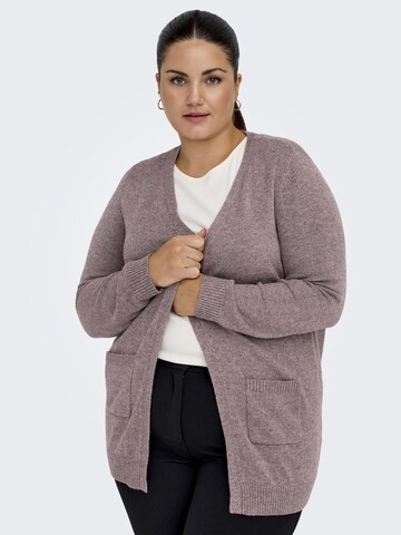 ONLY Carmakoma Strickjacke 'Esly' in Braun