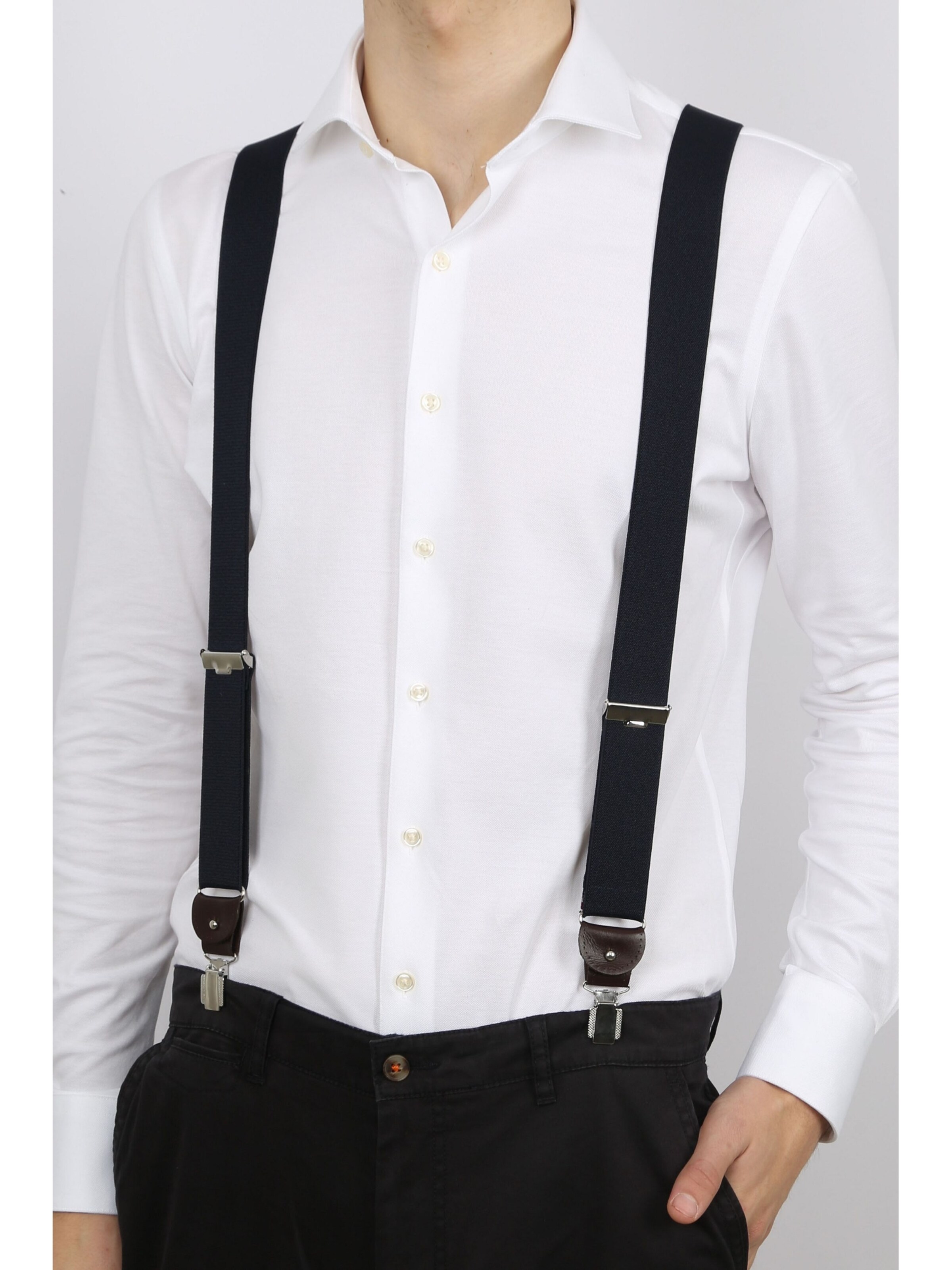 Profuomo Suspenders in Blue