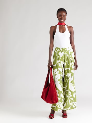 Wide Leg Pantalon à pince Sublevel en vert