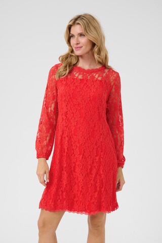 Robe 'Kit' Cream en rouge : devant