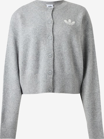 ADIDAS ORIGINALS - Casaco de malha 'Essentials' em cinzento: frente
