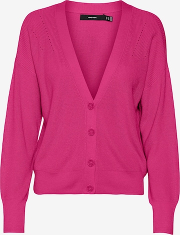 VERO MODA Knit cardigan 'NEW LEXSUN' in Pink: front