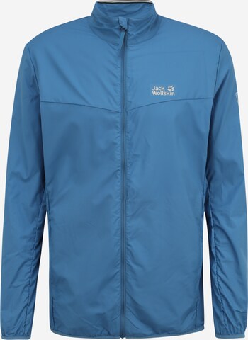 JACK WOLFSKIN Outdoor jacket 'JWP Wind' in Blue: front