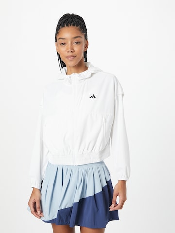 ADIDAS PERFORMANCE Athletic Jacket 'Hyperglam' in White: front