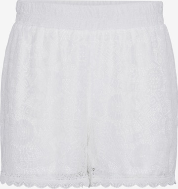PIECES Regular Shorts 'OLLINE' in Weiß: predná strana