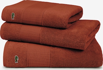 LACOSTE Towel 'L LE CROCO' in Brown