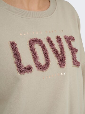 ONLY Sweatshirt 'ONLKiara' in Beige