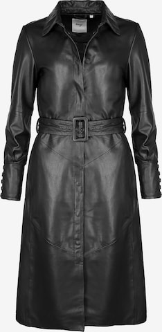 Maze Between-Seasons Coat in Black: front