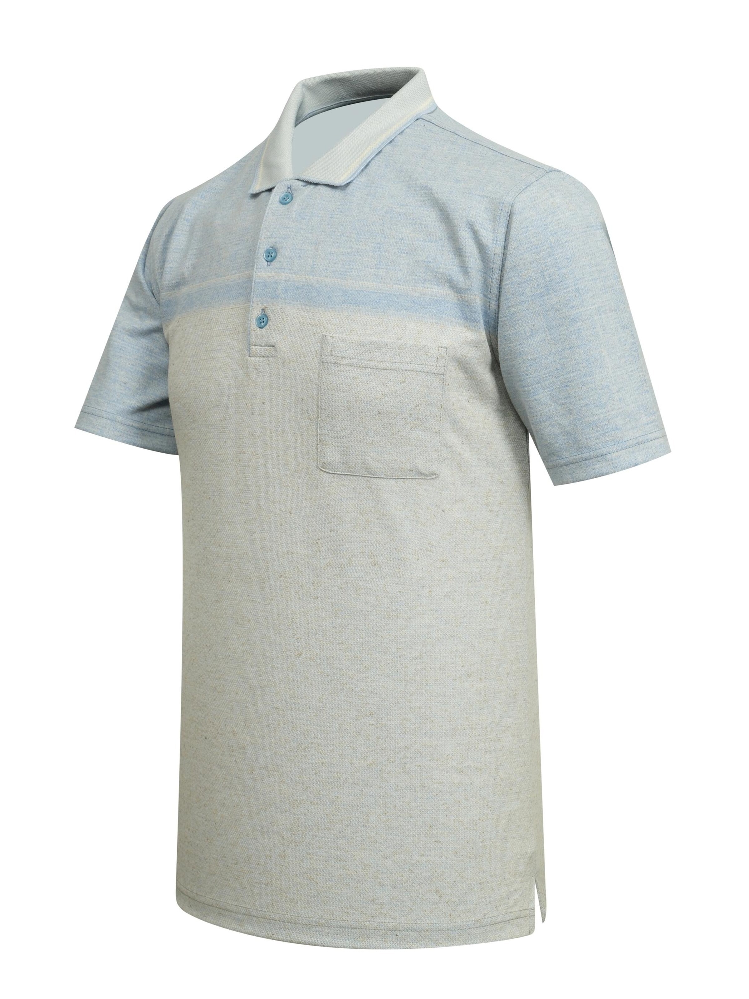 Cizgi Triko Shirt‌‌‌‌‌‌‌ in Blau