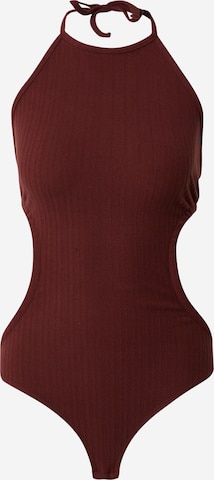 ABOUT YOU x Sofia Tsakiridou Shirt Bodysuit 'GIOIA' in Brown: front