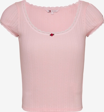 Maglietta di Tommy Jeans in rosa: frontale