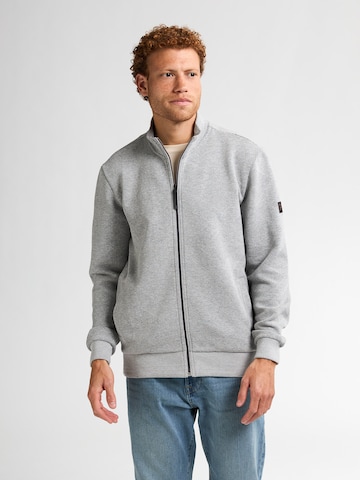 Petrol Industries Zip-Up Hoodie 'Bighorn' in Grey: front