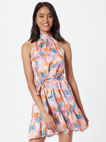 Rochie de cocktail de la River Island pe roz: față