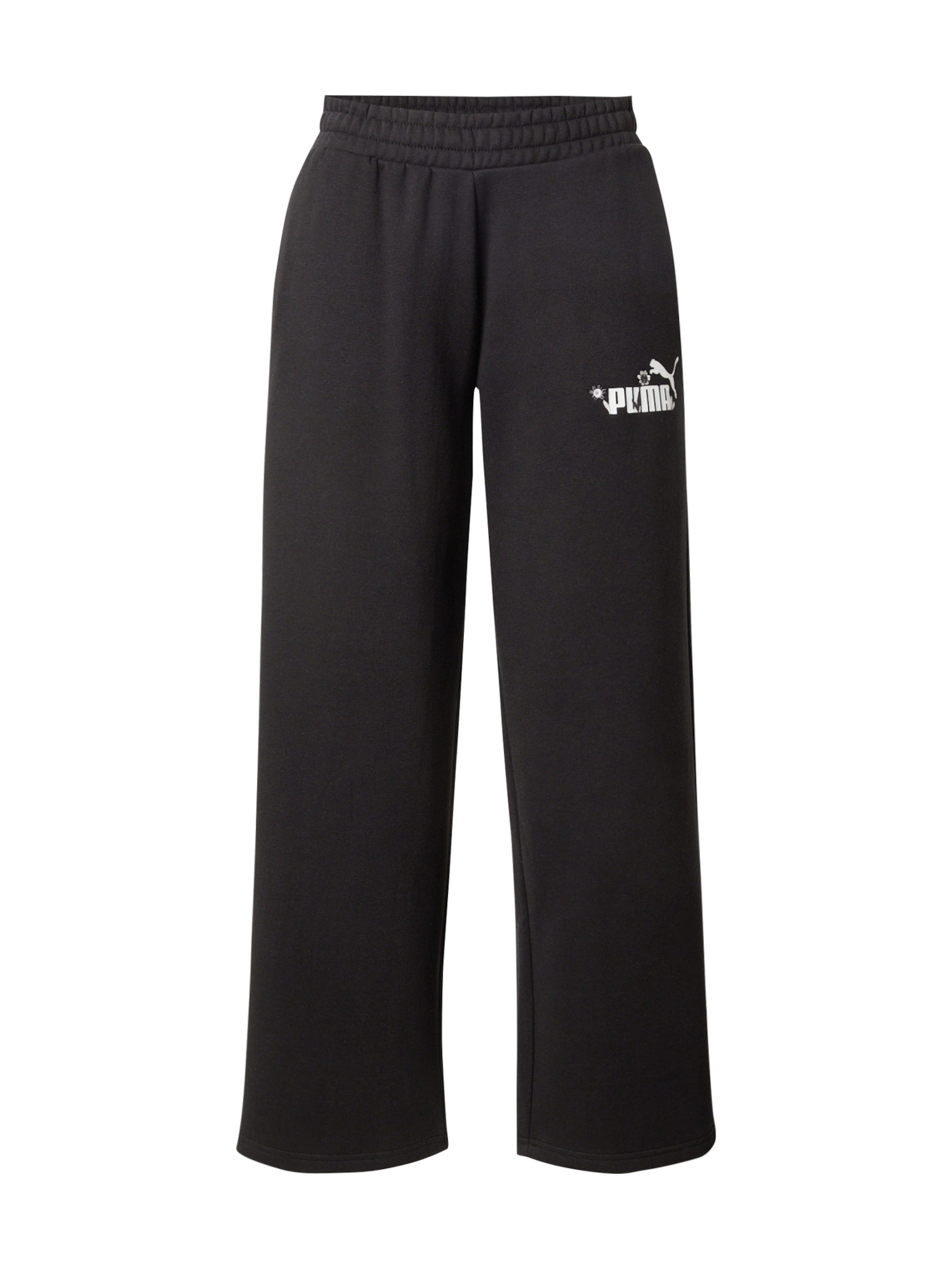 PUMA Обычный Спортивные штаны 'ESS NATURE 2.0' в Черный: спереди