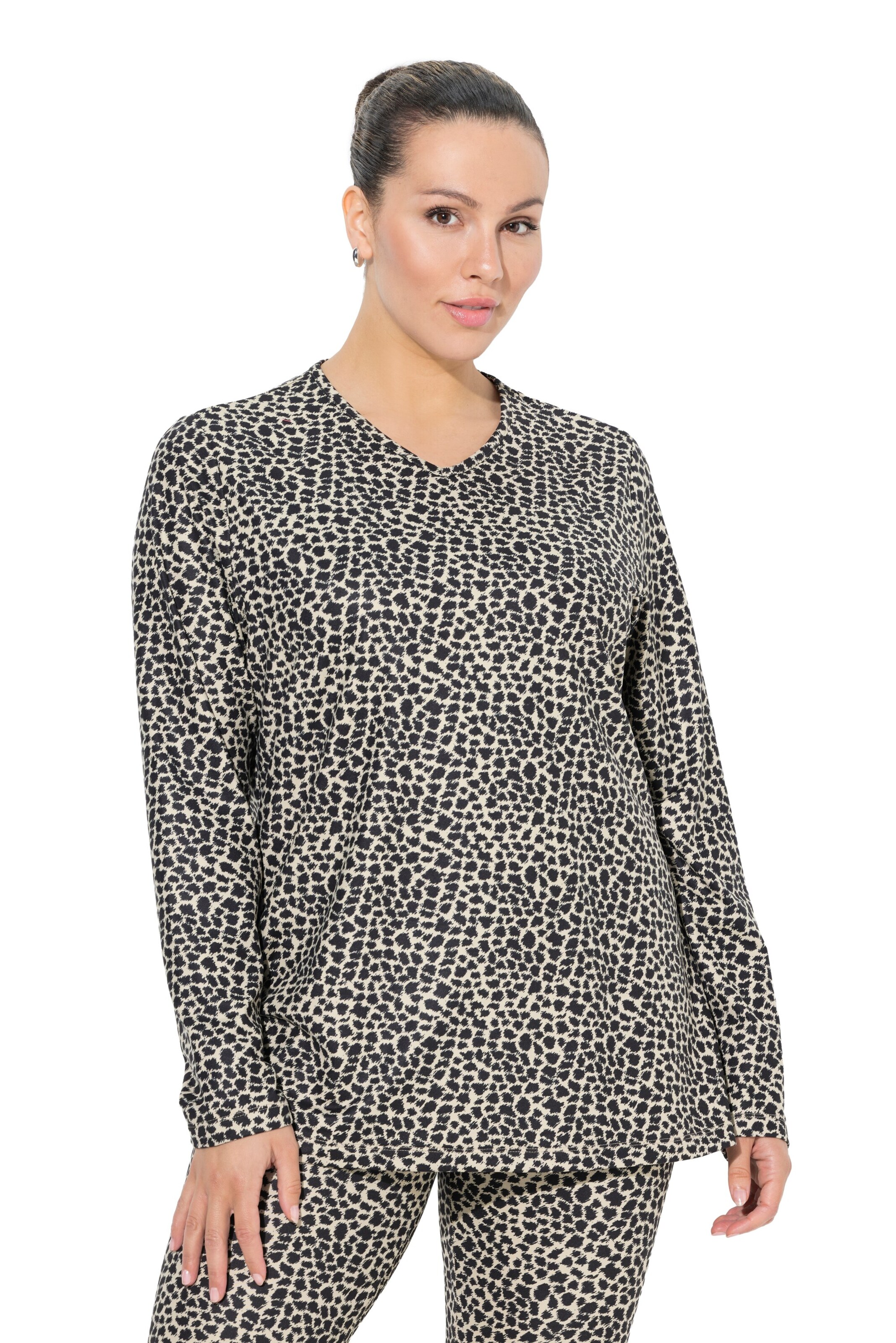 Ulla Popken Shirt in Schwarz: Vorderseite