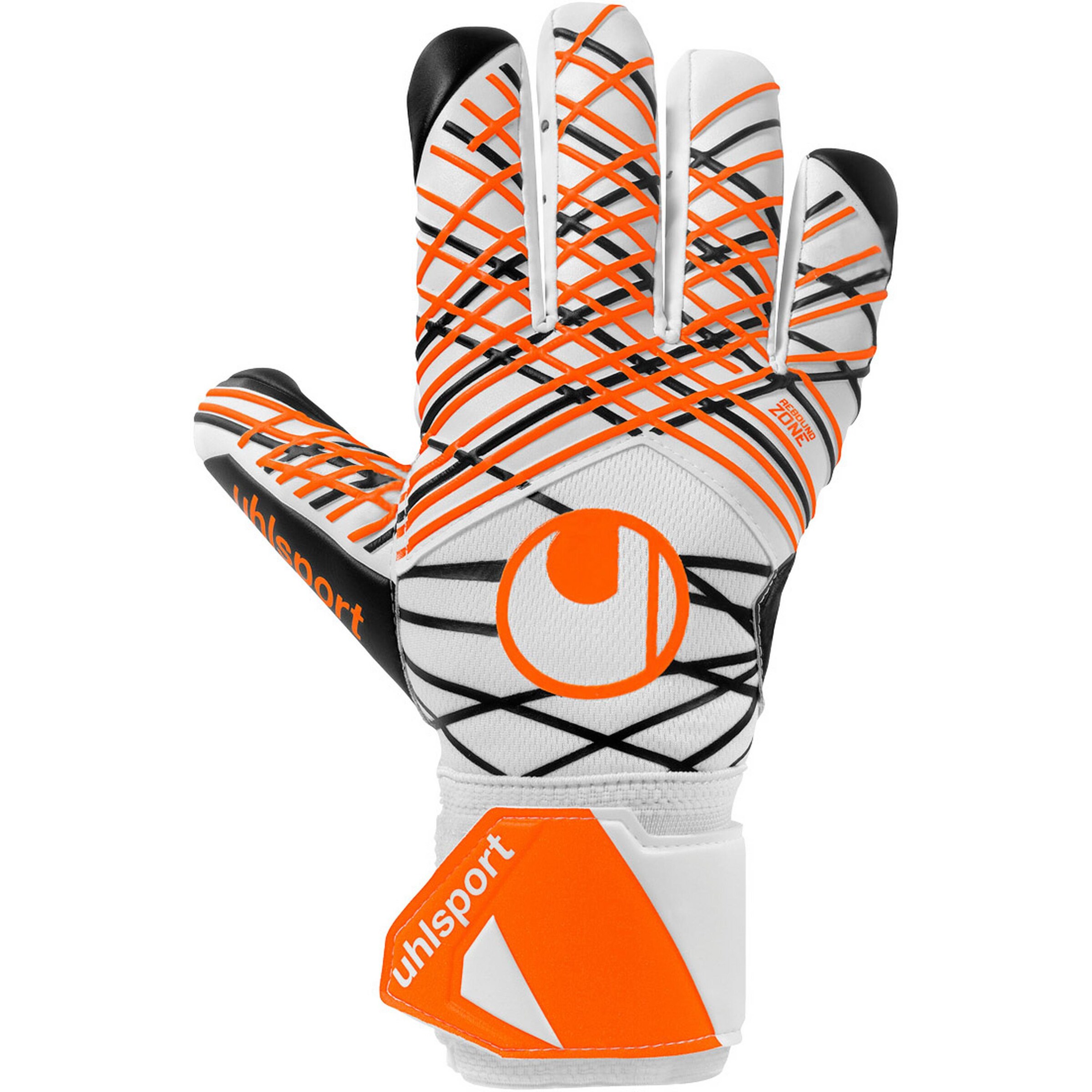 UHLSPORT Athletic Gloves in White: front
