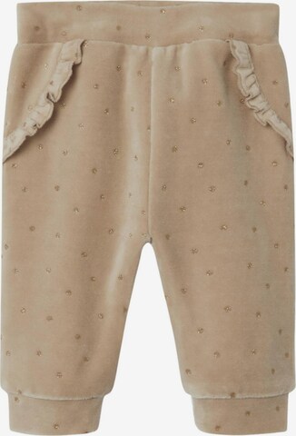 Effilé Pantalon NAME IT en beige : devant