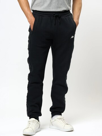 KAPPA Tapered Bukser 'Banda Braxas' i sort: forside