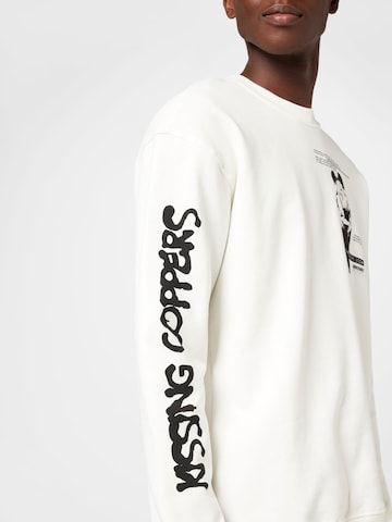 Only & Sons Sweatshirt 'Banksy' in Wit