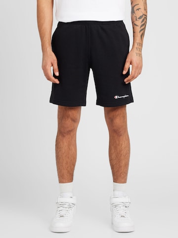 Champion Authentic Athletic Apparelregular Hlače - crna boja: prednji dio