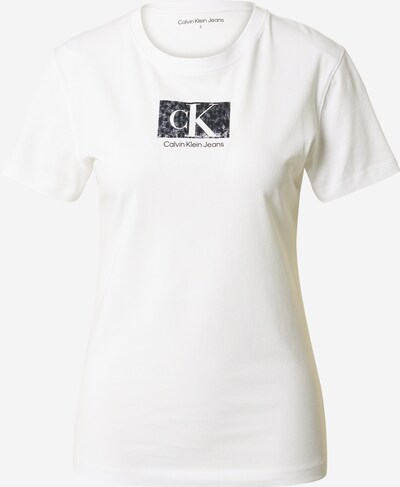 Calvin Klein Jeans Majica | črna / off-bela barva, Prikaz izdelka