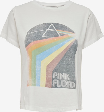 ONLY T-Shirt 'Pink Floyd' in Weiß: predná strana