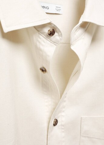 MANGO MAN Regular fit Button Up Shirt 'Prati' in Beige