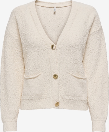 Cardigan 'ONLALVILDA' ONLY en beige : devant