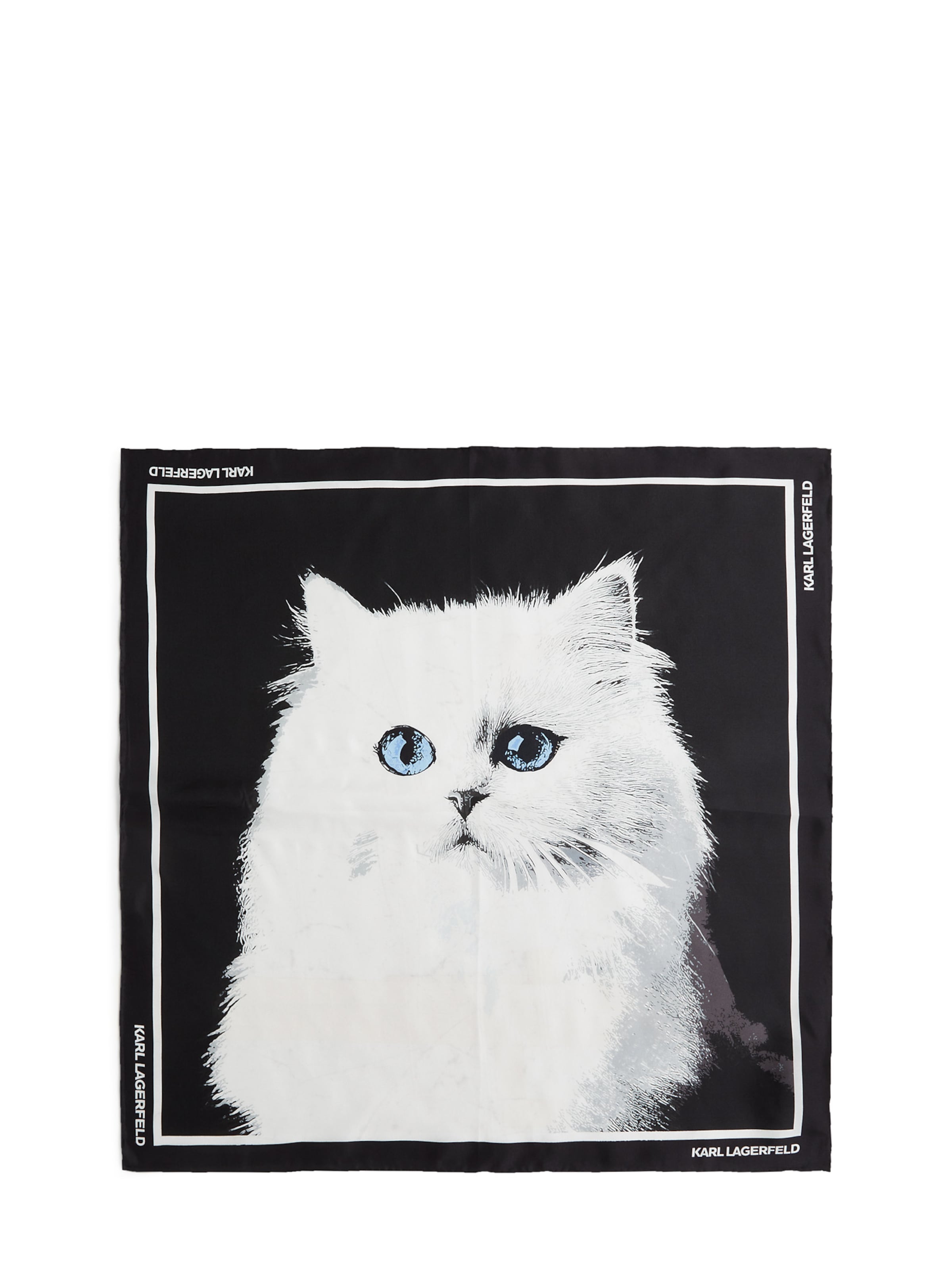 Karl Lagerfeld - Cachecóis 'IKON CHOUPETTE' em preto: frente