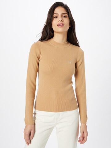 LEVI'S ® Sweater 'Crew Rib Sweater' in Brown: front