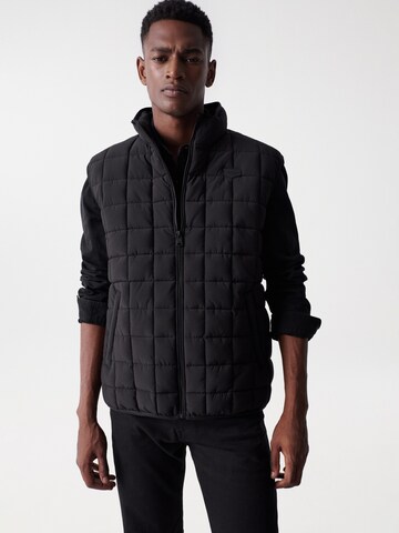 Salsa Jeans Weste in Schwarz: Vorderseite