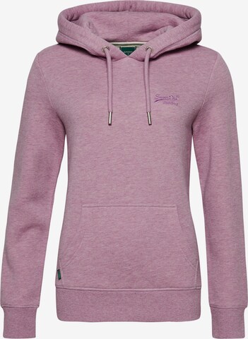 Sweat-shirt Superdry en violet : devant