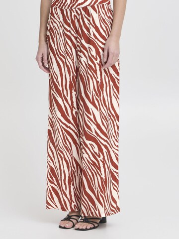 ICHI Loosefit Broek in Rood: voorkant