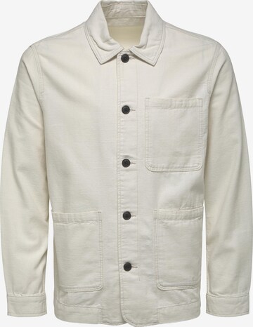 SELECTED HOMME Between-season jacket in White: front