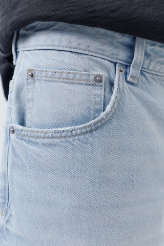 Pull&Bear Baggy Džíny – modrá