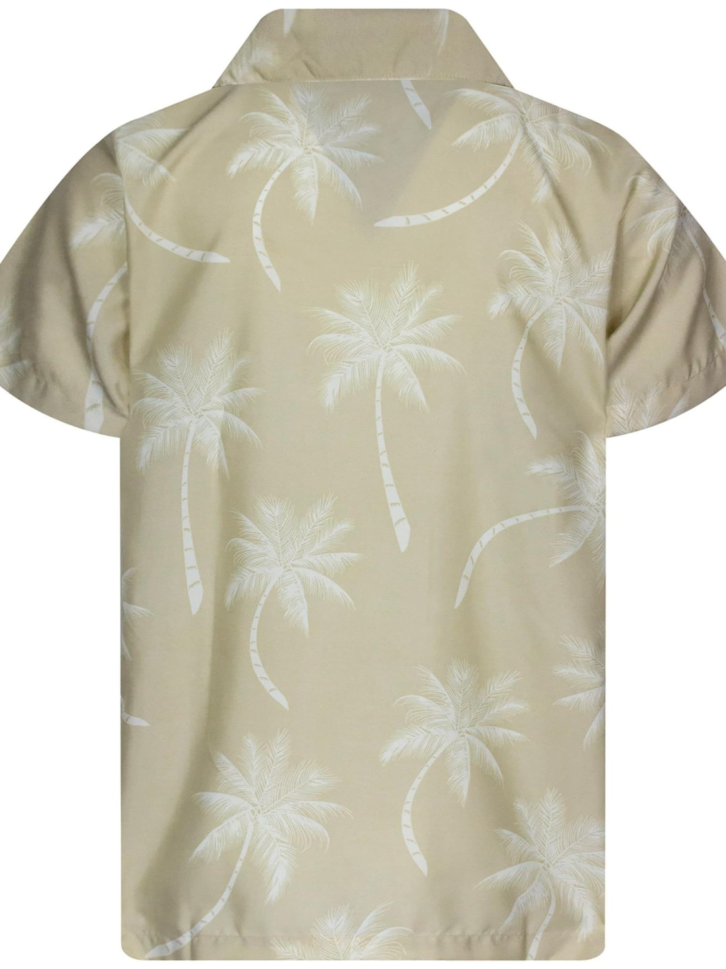 King Kameha Shirt 'Palmshadow' in Beige