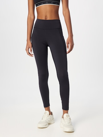 ADIDAS PERFORMANCE Skinny Workout Pants 'Dailyrun' in Black: front