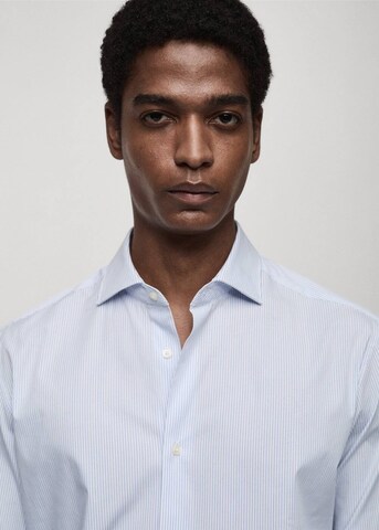 MANGO MAN Slim Fit Hemd 'Vecchia' in Blau