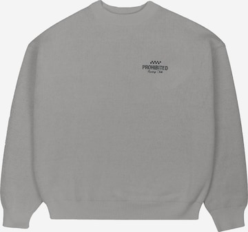 Sweat-shirt 'Vortex' Prohibited en gris : devant