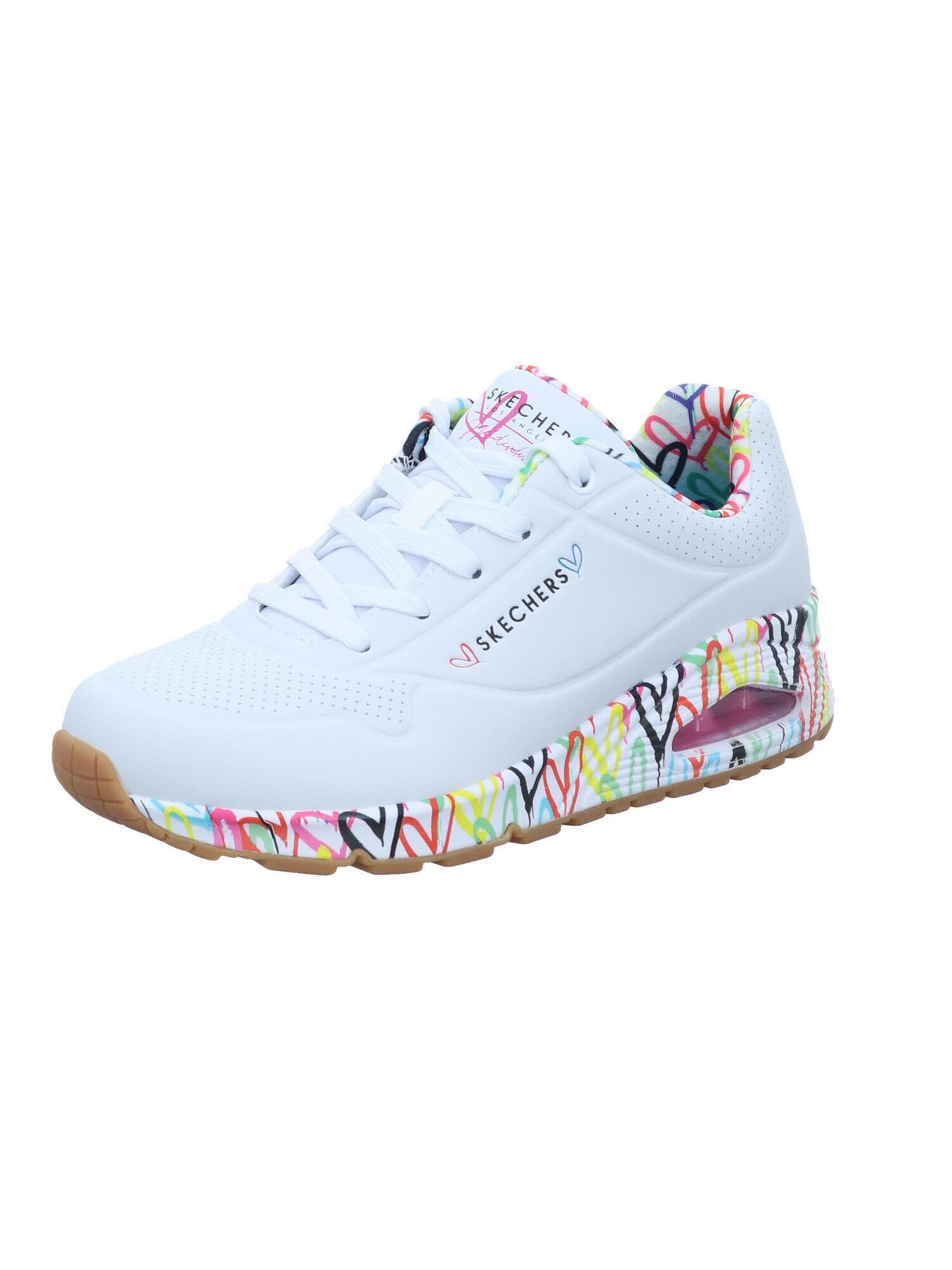 Baskets basses 'Uno - Loving Love' SKECHERS en blanc : devant