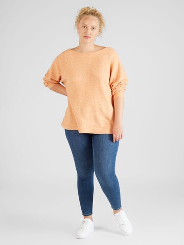 Vero Moda Curve Sweter 'DOFFY' w kolorze pomarańczowy