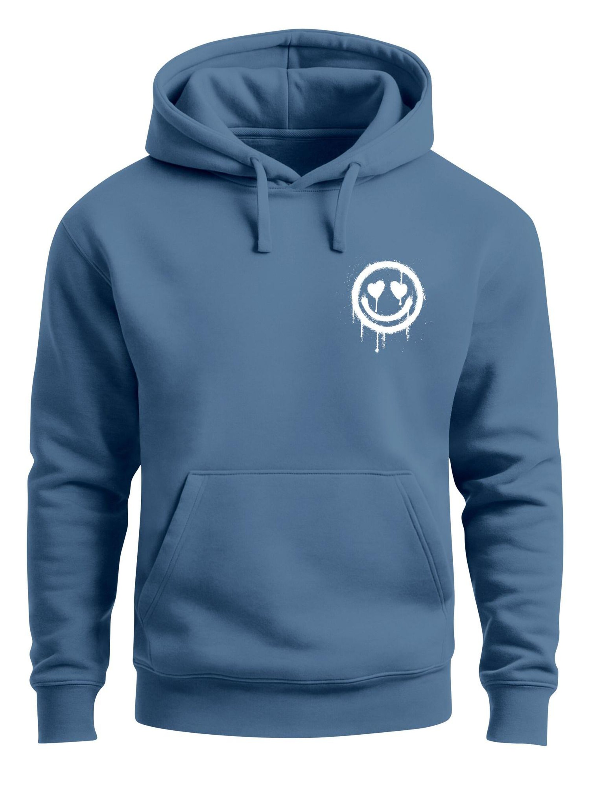 Neverless Sweatshirt 'Smile' in Blue: front