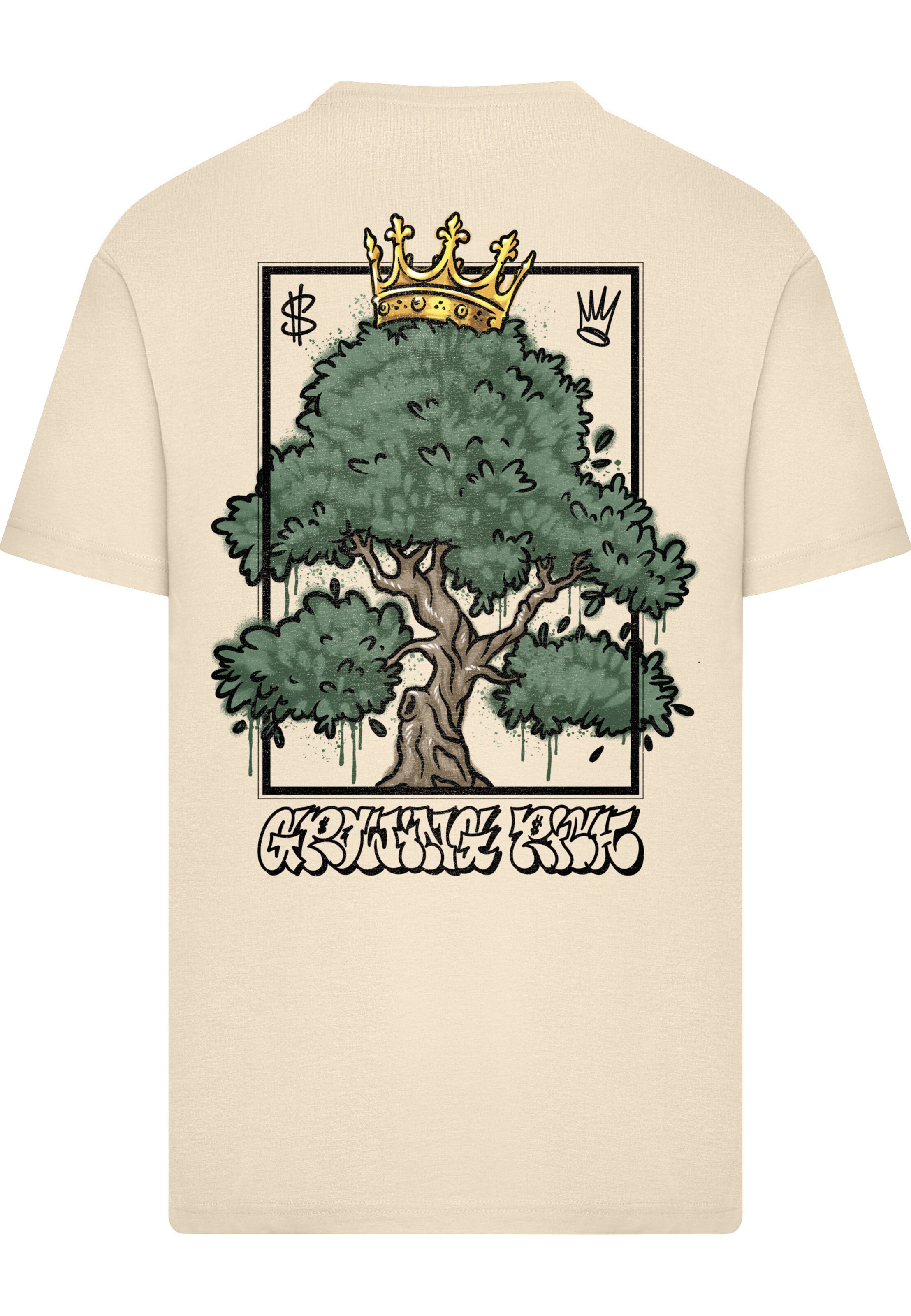 Mister Tee - Camisa 'Growing Rich Crown On' em branco