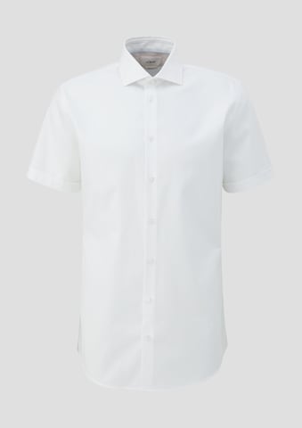 Coupe slim Chemise s.Oliver BLACK LABEL en blanc